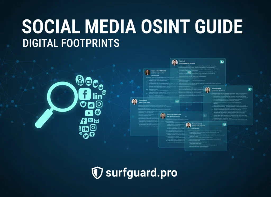 Social Media OSINT: The Complete Guide to Digital Footprints A computer screen showing Social Media OSINT tools and techniques used to analyze digital footprints with username enumeration and connection mapping results.
